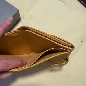 Loewe Small Leather Wallet in Mustard Yellow